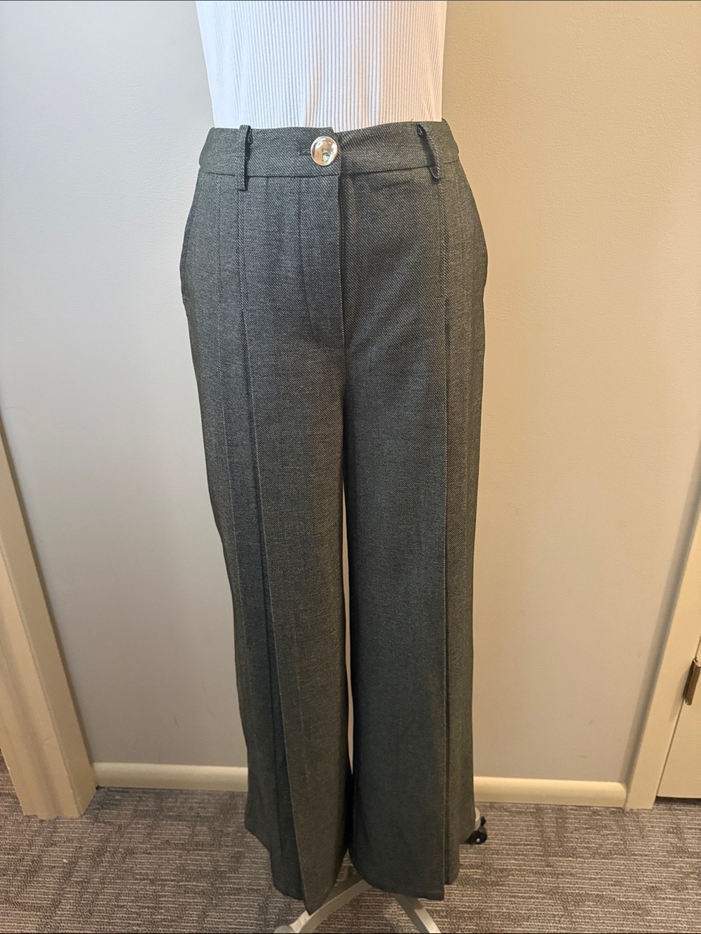 Commense Gray Wide-Leg Dress Pants